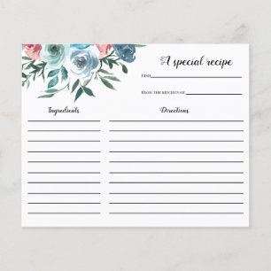 Papier Fête des mariées de fleurs rose et bleu Recette