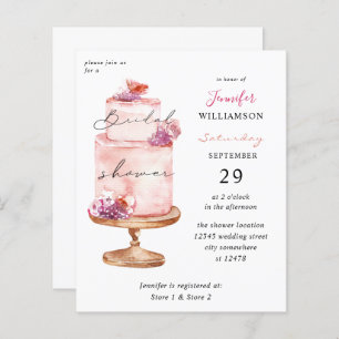 Papier Fête des mariées de gâteau rose budget