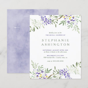 Papier Fête des mariées de glycine à l'aquarelle violet b