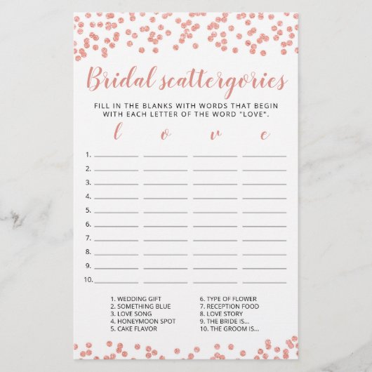 Papier Fête des mariées de jeu modifiable pour les catégo (Devant)