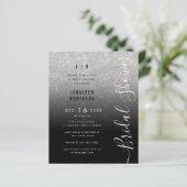 Papier Fête des mariées de Parties scintillant argent bud (Debout devant)