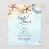 Papier Fête des mariées de plage Invitation nautique côti (Devant)