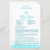 Papier Fête des mariées De Plage Jeu, Nautique, Sirène (Devant / Derrière)