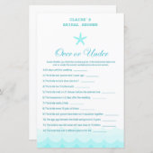 Papier Fête des mariées De Plage Jeu, Nautique, Sirène (Devant / Derrière)