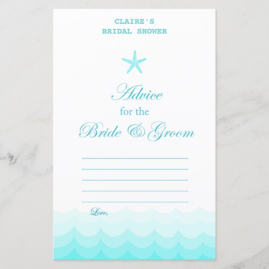 Papier Fête des mariées De Plage Jeu, Nautique, Sirène (Devant)