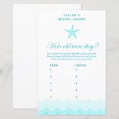 Papier Fête des mariées De Plage Jeu, Nautique, Sirène (Devant / Derrière)