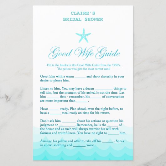 Papier Fête des mariées De Plage Jeu, Nautique, Sirène (Devant)