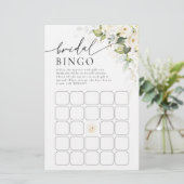 Papier Fête des mariées de roses blanches vertes Bingo (Debout devant)