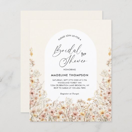 Papier FÊTE DES MARIÉES de script Coeur d'arc Fleur sauva (Devant / Derrière)