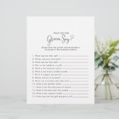 Papier Fête des mariées de script Qu'est-ce que la chambr (Debout devant)