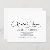 Papier Fête des mariées de script simple et élégant du bu (Devant / Derrière)