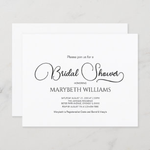 Papier Fête des mariées de script simple et élégant du bu