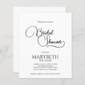 Papier Fête des mariées de script simple et élégant du bu (Devant / Derrière)