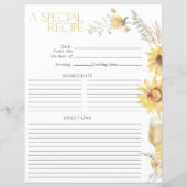 Papier Fête des mariées de tournesol Boho Recette (Dos)