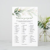 Papier Fête des mariées de verdure Ce qui est dans votre (Debout devant)