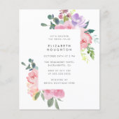 Papier Fête des mariées d'été Budget Pink Roses (Devant)