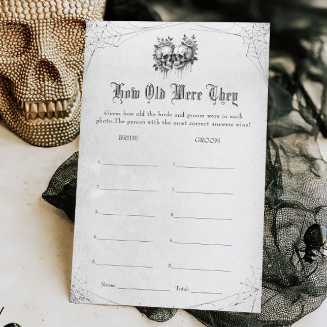 Papier Fête des mariées d'Halloween devine le jeu de l'âg (Créateur téléchargé)