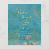 Papier Fête des mariées d'or Turquoise de l'aquarelle bud (Devant)