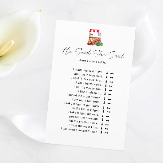 Papier Fête des mariées Du Marché Il A Dit Qu'Elle A Dit 