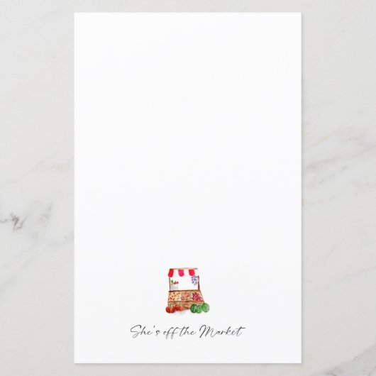 Papier Fête des mariées du marché Voudrait-elle plutôt jo (Dos)