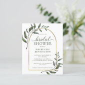 Papier Fête des mariées Elegant Eucalyptus Gold Arch budg (Debout devant)