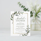 Papier Fête des mariées Élégante Eucalyptus Budget (Debout devant)