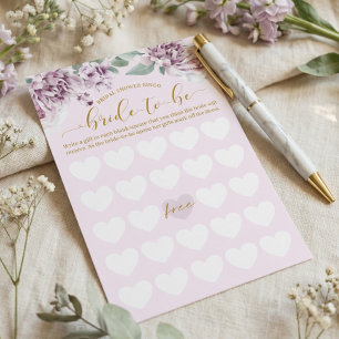 Papier Fête des mariées Épouse à devenir Bingo Aquarelle 