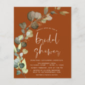 Papier Fête des mariées Eucalyptus Burnt Orange Invitatio (Devant)