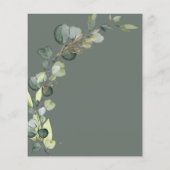 Papier Fête des mariées Eucalyptus Sage Green Invitation (Dos)