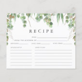 Papier Fête des mariées Eucalyptus Vert Aquarelle Recette (Devant)