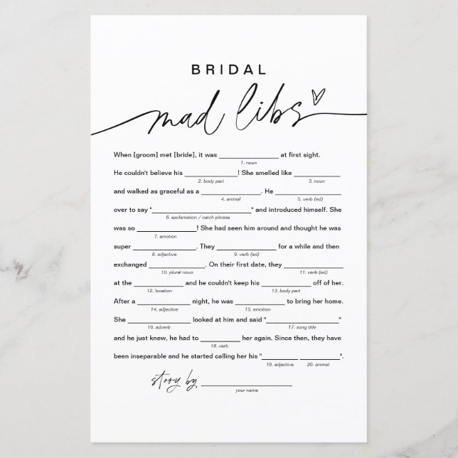 Papier Fête des mariées EVERLEIGH Libs, Remplir dans le v (Devant)