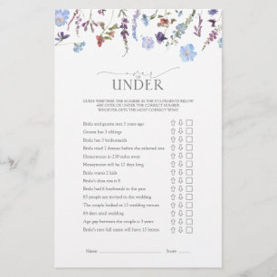 Papier Fête des mariées Fleur sauvage bleu Dusty