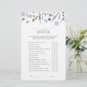 Papier Fête des mariées Fleur sauvage bleu Dusty (Debout devant)