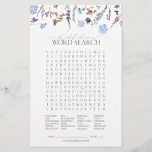 Papier Fête des mariées Fleur sauvage bleu Dusty