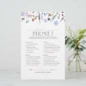 Papier Fête des mariées Fleur sauvage bleu Dusty (Debout devant)