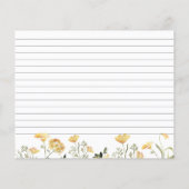 Papier Fête des mariées Fleur sauvage jaune délicate (Dos)