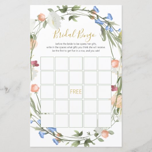 Papier Fête des mariées fleur sauvage Jeu (Devant)