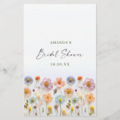 Papier Fête des mariées Fleur sauvage Pastel Pink Boho (Dos)