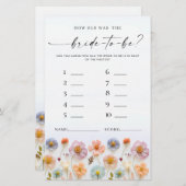 Papier Fête des mariées Fleur sauvage Pastel Pink Boho (Devant / Derrière)