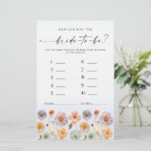 Papier Fête des mariées Fleur sauvage Pastel Pink Boho (Debout devant)