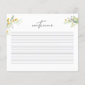 Papier Fête des mariées fleur sauvage Recette (Dos)