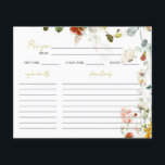 Papier Fête des mariées fleur sauvage Recette<br><div class="desc">Carte de recette de Fête des mariées fleur sauvage, </div>