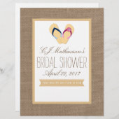 Papier Fête des mariées Flip-Flop Beach Recette Divider (Devant / Derrière)