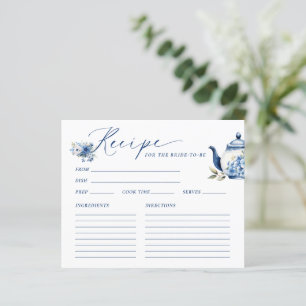 Papier Fête des mariées Floral Blue Tea Party Recette