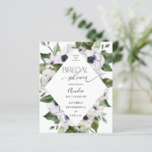 Papier Fête des mariées florale blanche anémone budget (Debout devant)