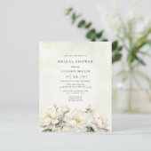 Papier Fête des mariées florale blanche Budget (Debout devant)