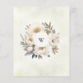 Papier Fête des mariées florale blanche Budget (Dos)