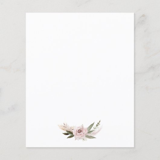 Papier Fête des mariées florale Boho (Dos)
