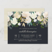 Papier Fête des mariées florale Budget Chic Gold (Devant / Derrière)