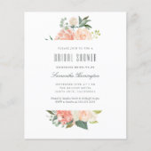 Papier Fête des mariées florale de l'aquarelle budgétaire (Devant)